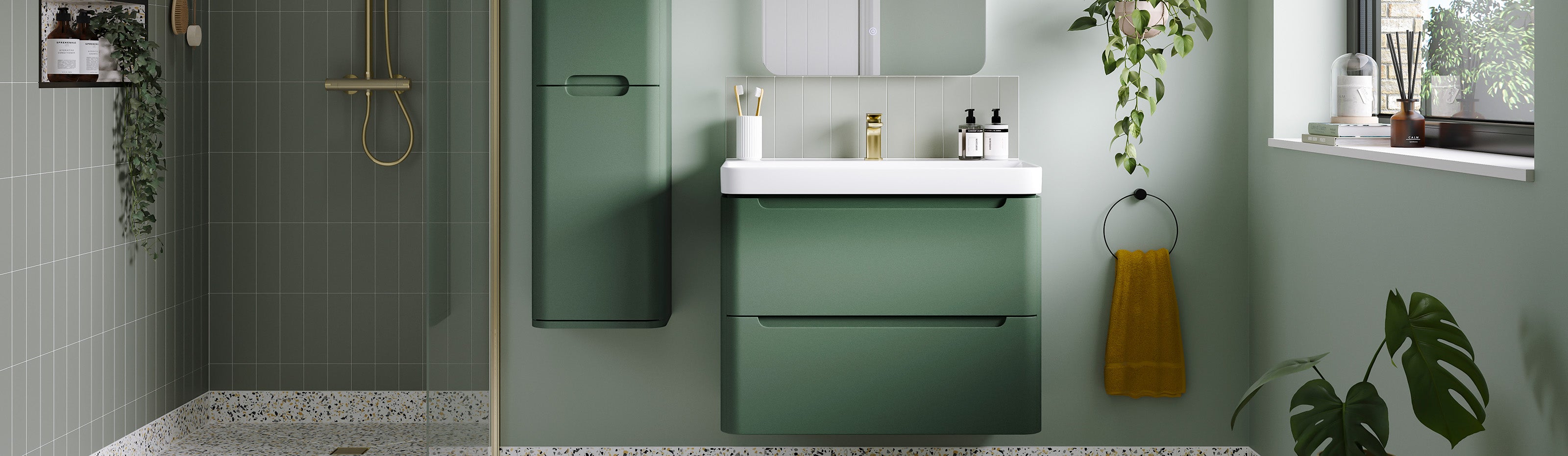Make your Bathroom Serene with Shades of Green