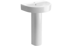Ruby 555x430mm 1TH Basin & Full Pedestal