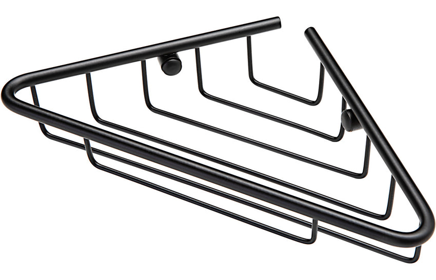Absolute 1-Tier Corner Shower Caddy - Black