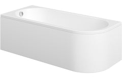 Navy J Shape 1500x725x600mm 0TH Bath w/Legs (LH)