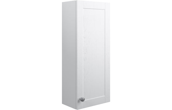 Bushton 300mm 1 Door Wall Unit - Satin White Ash