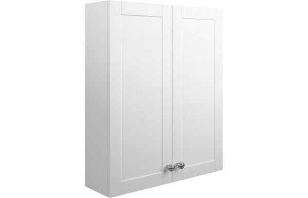 Bushton 600mm 2 Door Wall Unit - Satin White Ash
