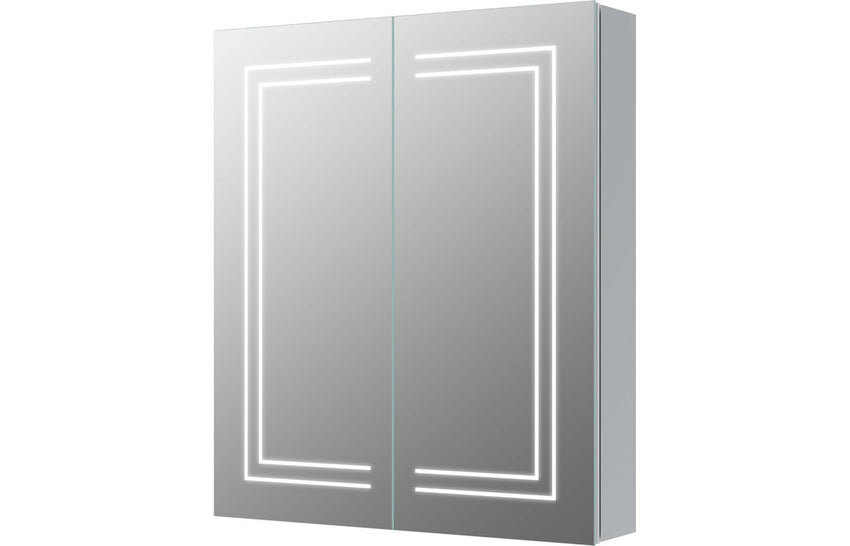 Darcie 600mm 2 Door Front-Lit LED Mirror Cabinet