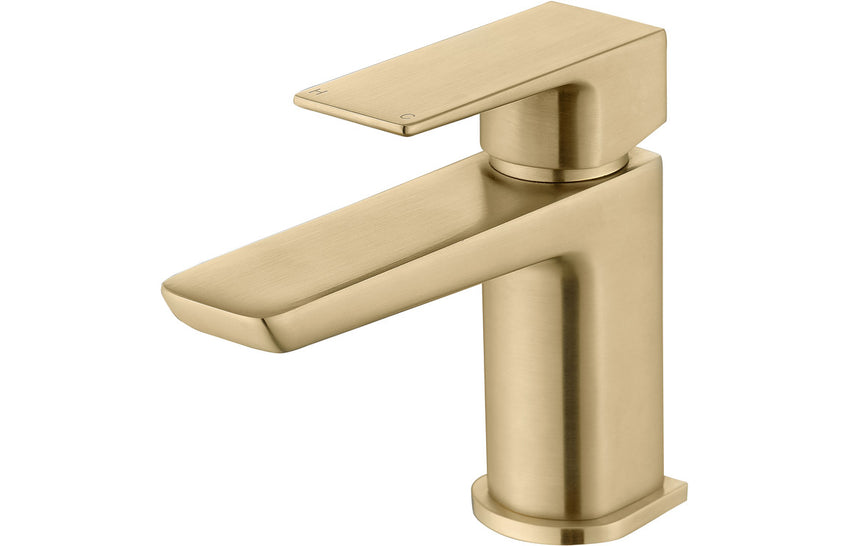 Thames Cloakroom Basin Mixer & Waste - Brushed Brass