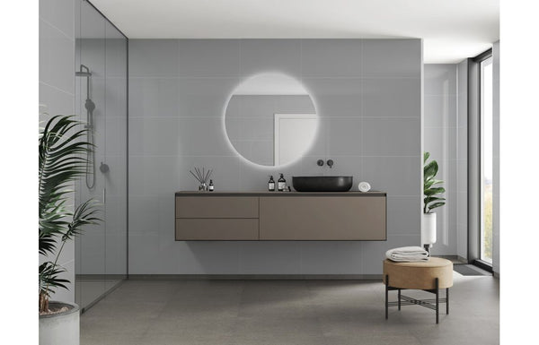 Fibo Contemporary - Medium Grey (Tile Effect) - Single