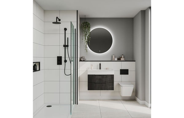 Fibo Contemporary - White Contrast (Tile Effect) - Pk/2