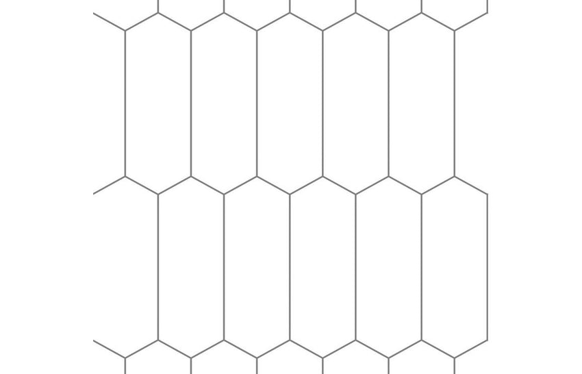 Fibo Urban - Denver White (Elongated Hexagonal) - Pk/2