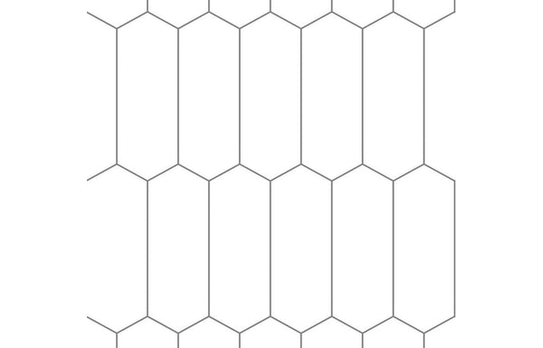 Fibo Urban - Denver White (Elongated Hexagonal) - Pk/2