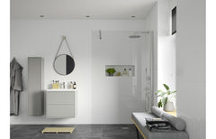 kilo 500mm Wetroom Panel & Support Bar - Chrome