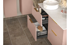 Beanacre 815mm Wall Hung 2 Drawer Basin Unit & Basin - Matt White