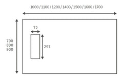 25mm Linear 1200x800mm Slim Rectangular Tray & Waste